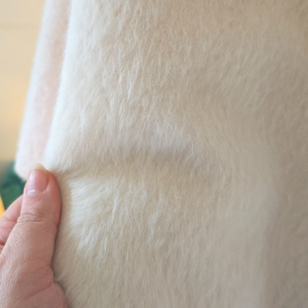 Super Soft Off-White Alpaca Coat View 3